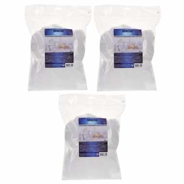 10x zakjes grote kerst sneeuwvlokken 50 gram