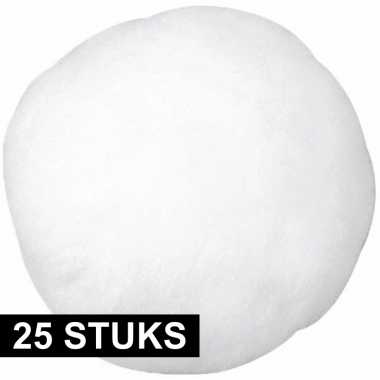 25x kunstkerst sneeuw / nepkerst sneeuw kerst sneeuwballen 7,5 cm