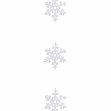 Kerst sneeuwversiering hangdecoratie slingers met kerst sneeuwvlokken 180 cm