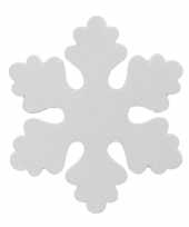 1x witte decoratie kerst sneeuwvlok van foam 40 cm