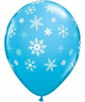20x blauwe kerst sneeuwvlok ballonnen