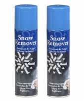 2x stuks kunstkerst sneeuw kerst sneeuw remover verwijderaar sprays 125 ml