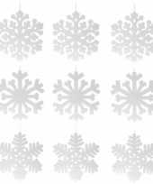 8x stuks kerst sneeuwvlok hangdecoratie wit 49 cm