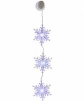 Kerst decoratie kerst sneeuwvlok slinger type 3 met led verlichting