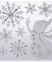 Kerst decoratie raamstickers kerst sneeuwpop kerst sneeuwvlok 31 x 39 cm