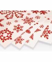 Kerst decoratie raamstickers rode kerst sneeuwvlokken
