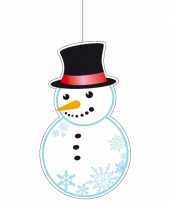 Kerst kerst hangdecoratie kerst sneeuwpop 41 cm