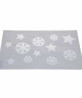 Kerst raamsjabloon kerst sneeuwvlokken 54 cm type 2