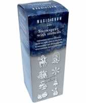 Kerst sneeuw spray 150 ml met 8 raamsjablonen