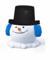 Kerst sneeuwpop zwarte hoge hoed