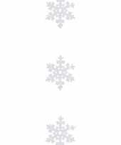 Kerst sneeuwversiering hangdecoratie slingers met kerst sneeuwvlokken 180 cm