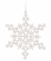 Kerst sneeuwvlok decoratie wit 14 5 cm type 2