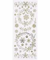 Kerst sneeuwvlokken stickers goud 29 stuks