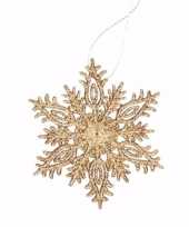 Kersthanger kerst sneeuwvlok goud glitter type 3
