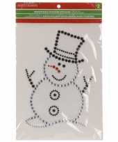 Raamsticker kerst sneeuwpop 33 cm